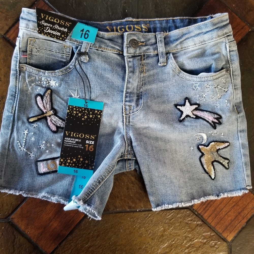 Big girls size 16 demin shorts